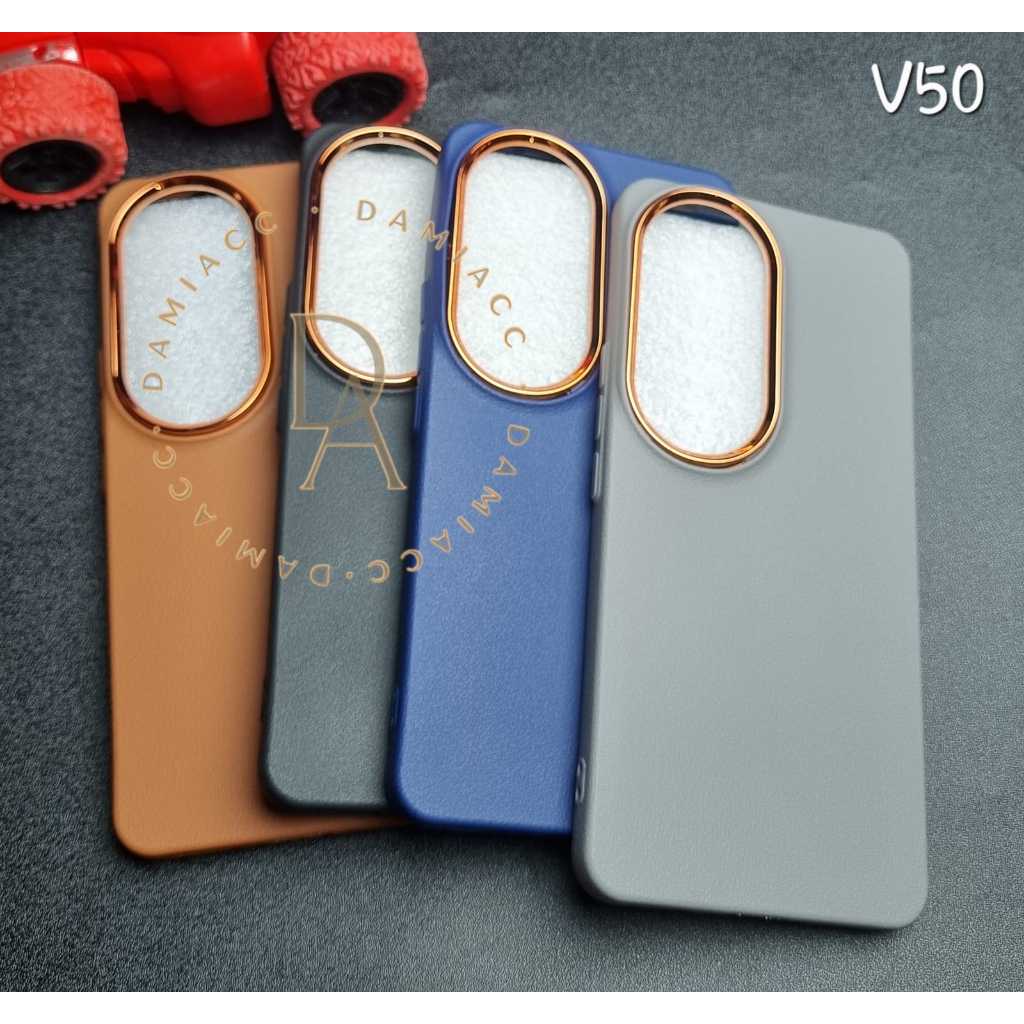 LUXURY SOFT CASE VIVO Y04 Y04S Y19S GT Y29 4G V30 V30E V30 PR0 V40 5G V40 LITE V50 LEATHER CHROME AS