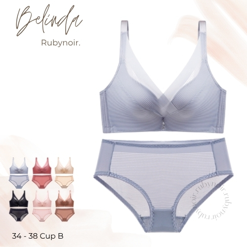 BELINDA BRA / BH SET + CD Rubynoir cup 34B-38B ไม่ใช่สาย