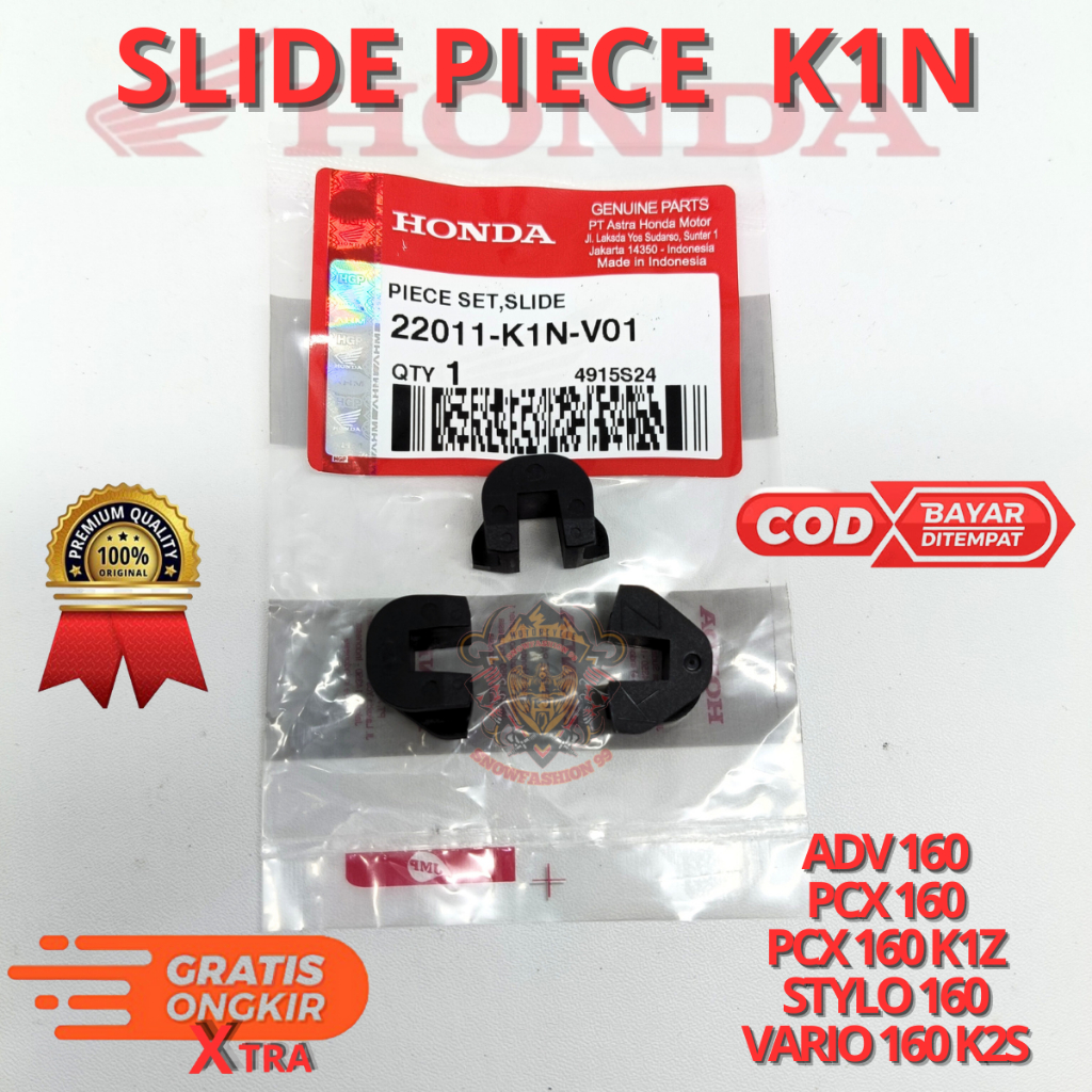 SLIDE PIECE K1N สําหรับรถจักรยานยนต์ ADV, PCK 160, PCX 160, PCX 160 K1Z, STYLO 160, VARIO 160 K2S.AH