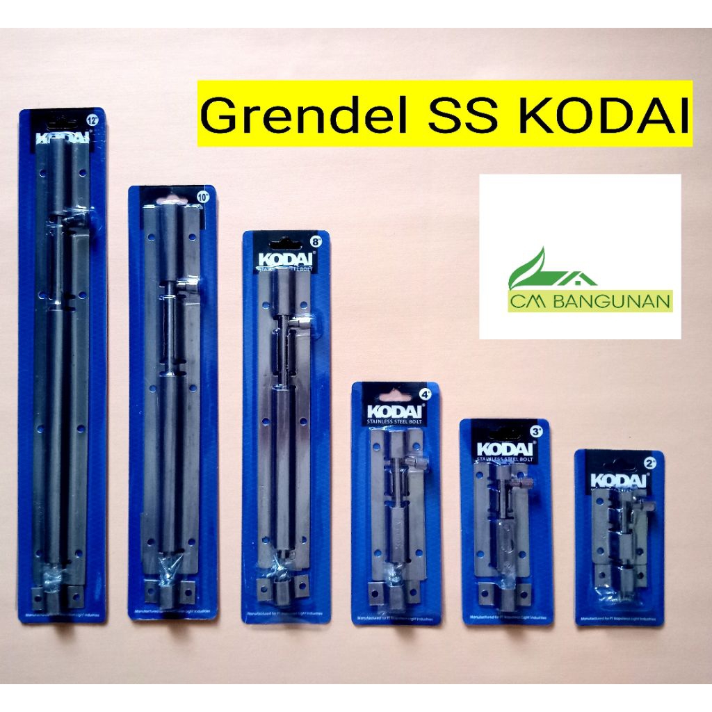 KODAI สลักสแตนเลสสําหรับหน้าต่าง/ประตู/ตู้ ยาว 2".uk 3".uk 4".uk 8".uk10".uk12"