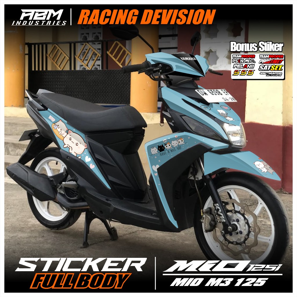 สติ๊กเกอร์รูปลอก FULLBODY MOTOR YAMAHA MIO M3 MIO Z MIO 125i MINIMALIST DESIGN RACING GRAPHICS GRADI