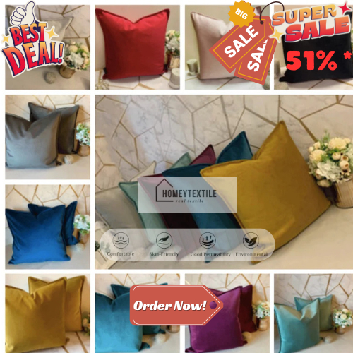 ปลอกหมอนอิง / ปลอกหมอนอิงโซฟา Aesthetic Suede 30x30 40x40 45x45 50x50 60x60 Homey Textile