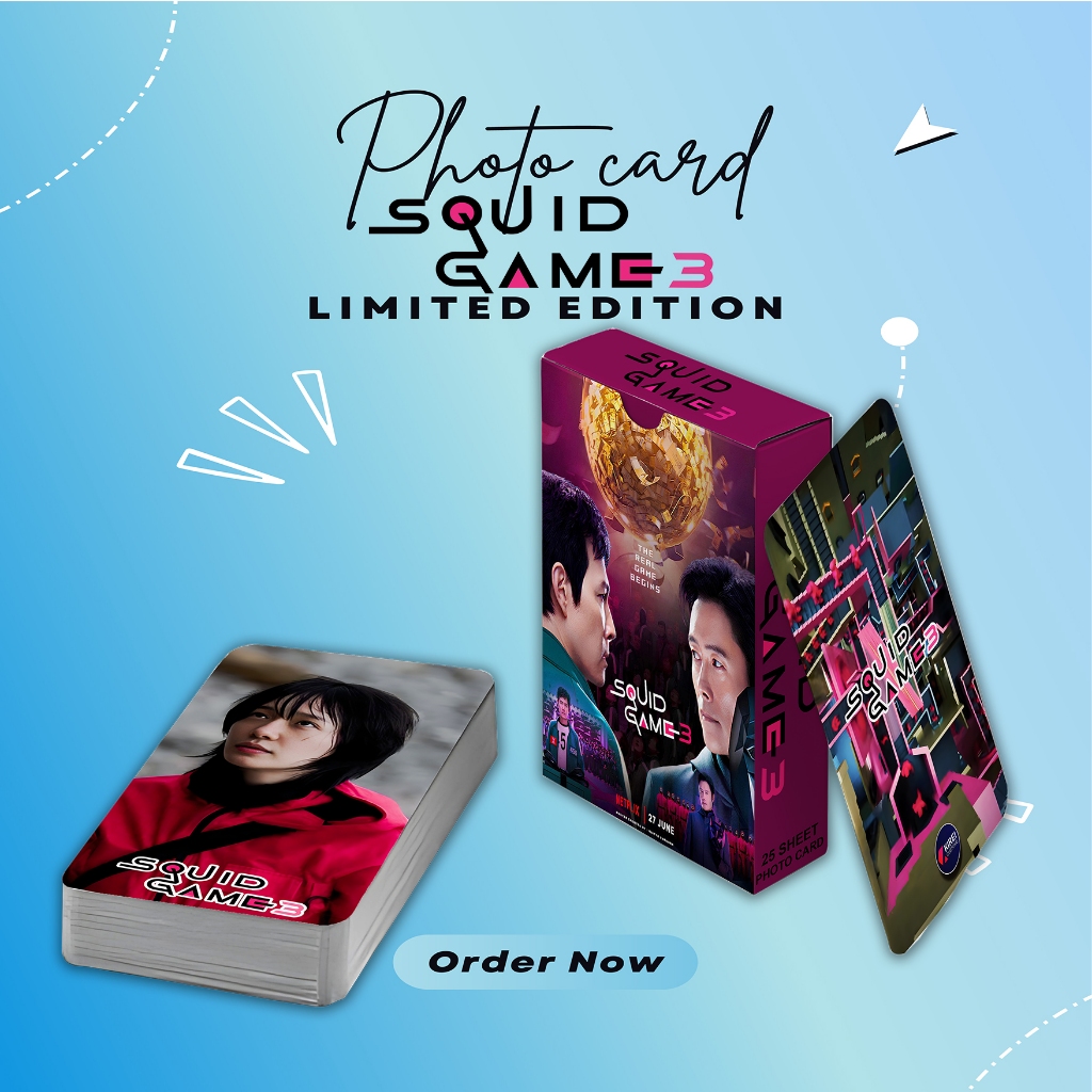 SQUID GAME SEASON 3 PREMIUM PHOTOCARD SET 25 แผ่นฟรีกล่อง
