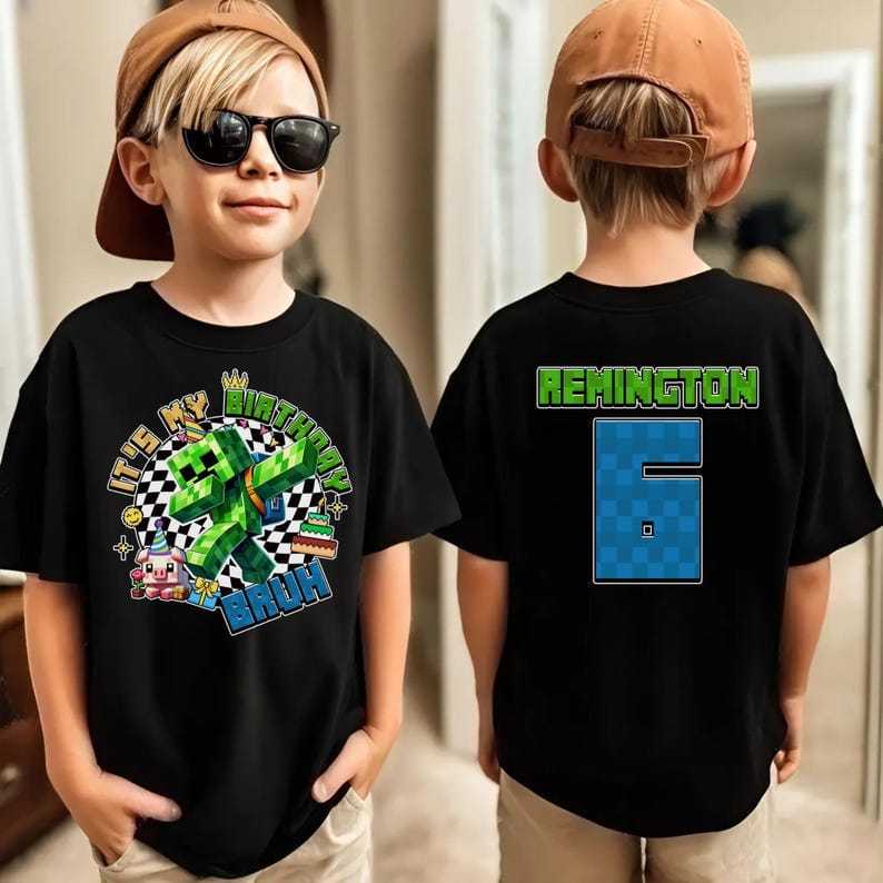 MYSTIQUE.ID - ITS MY BIRTHDAY MINECRAFT CUSTOME NAME และ NUMBER เสื้อยืดน่ารักและอื่นๆ