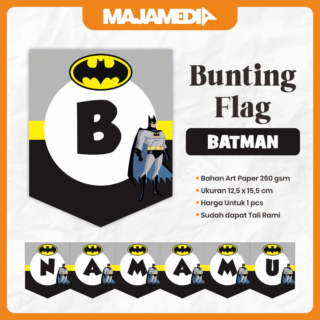CUSTOM BATMAN FLAG BUNTING