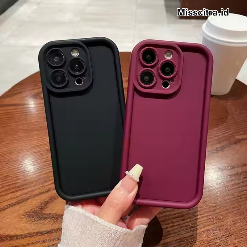 กรณีสีดํา SILICON MATTE ROSE ANTISHOCKPROOF สําหรับ REALME 5 5i 5S 7i 10 11 12 13 PRO C11 C12 C15 C1