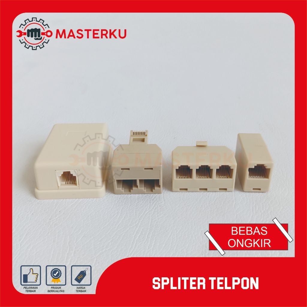 TELEPHONE SPLITTER / RJ11 1 ถึง 1 SPLITTER / TELEPHONE LINE SPLITTER 1 OUTPUT