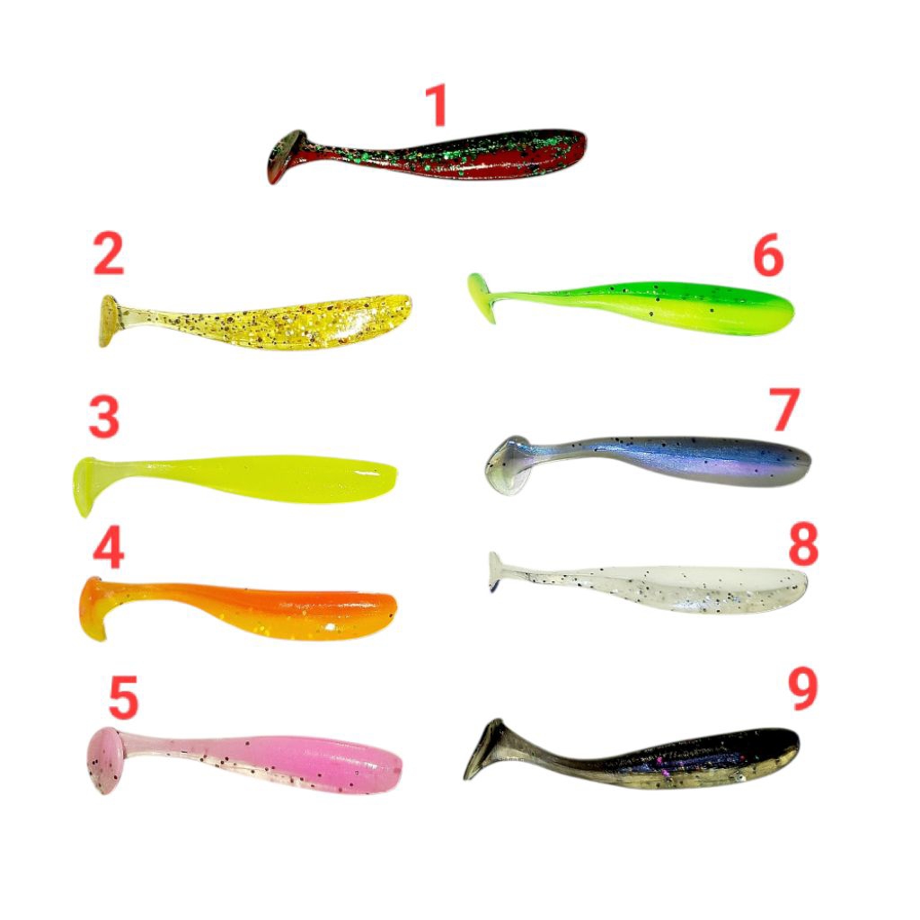 Softlure เหยื่อ 5 ซม. 7 ซม. 9 ซม. Paddle Tail Lure Ajing Chewy Casting Fishing Rod 1 ชิ้น