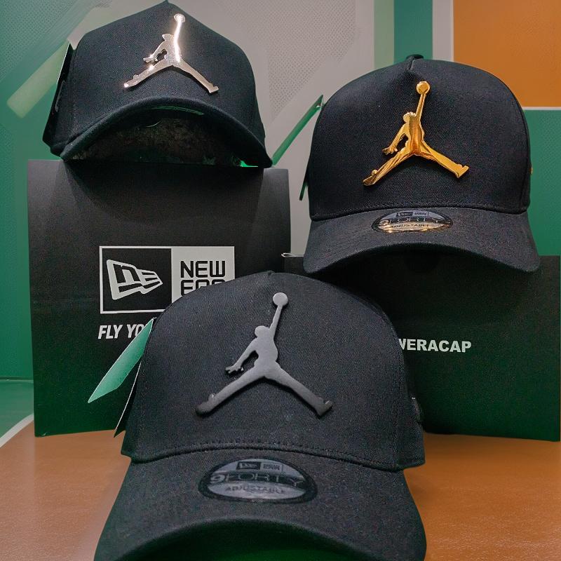 METAL LOGO BASEBALL JUMPMAN HAT/IRON BASEBALL HAT/METAL MIXED
