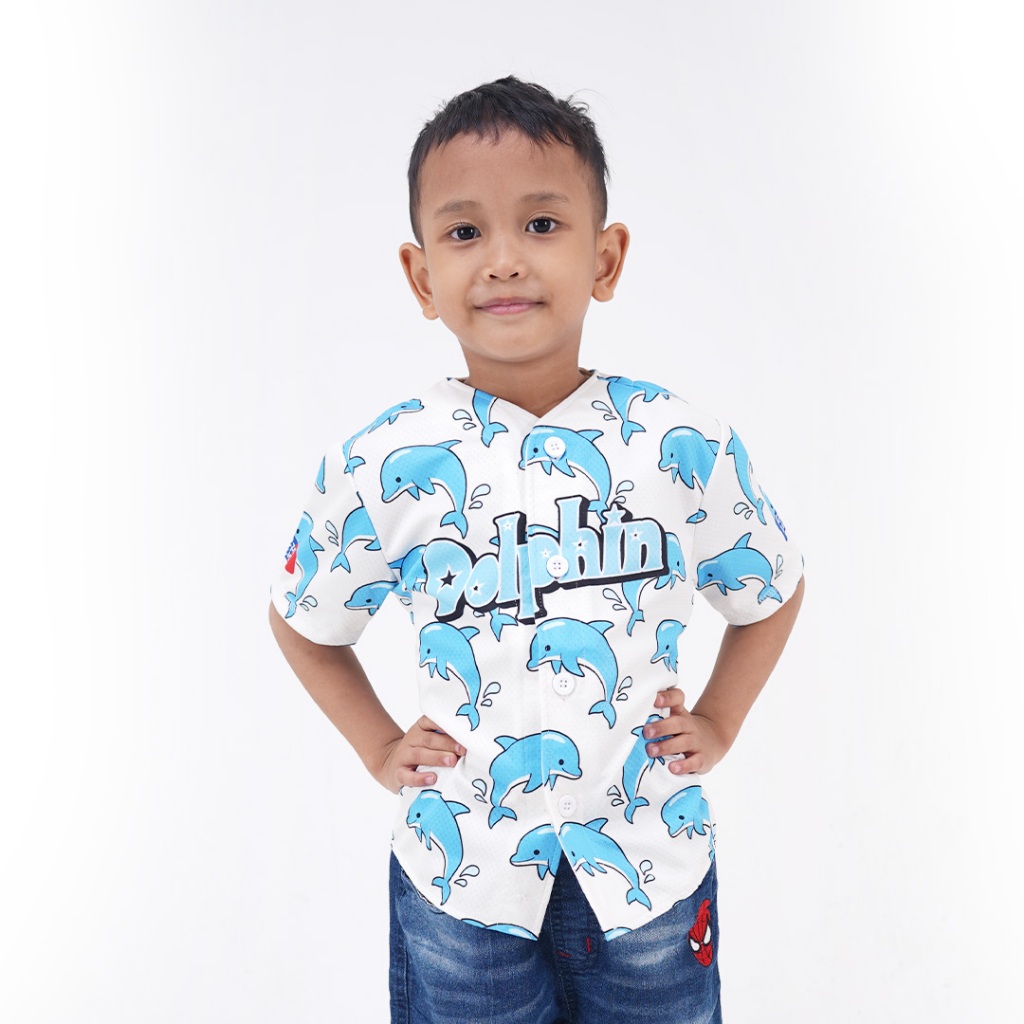 RZQKIDS / Dolphin 26 / Baseball Series / เสื้อเจอร์ซีย์เด็ก / NFL / Baseball / MLB / 1-10 Years