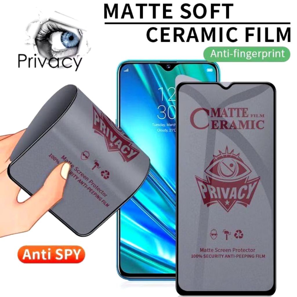 TG Anti-Scratch เซรามิค Temper แก้ว Matte ความเป็นส่วนตัว Anti Spy สําหรับ Samsung A01 A02 Core A5 A