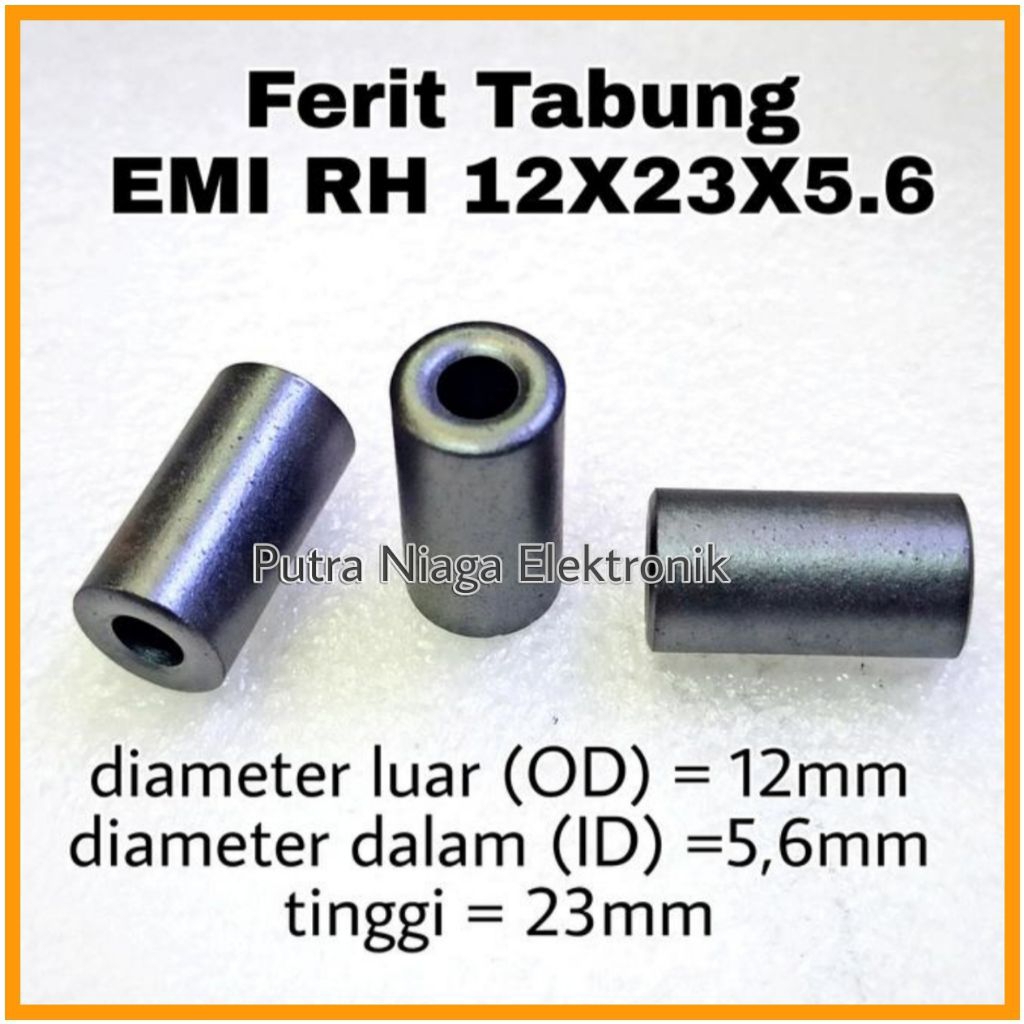 หลอดกรอง Ferit EMI RH 12X23X536 มม. Ferrite Ferite Serise 12*23* 5.6 มม. Toroid Choke
