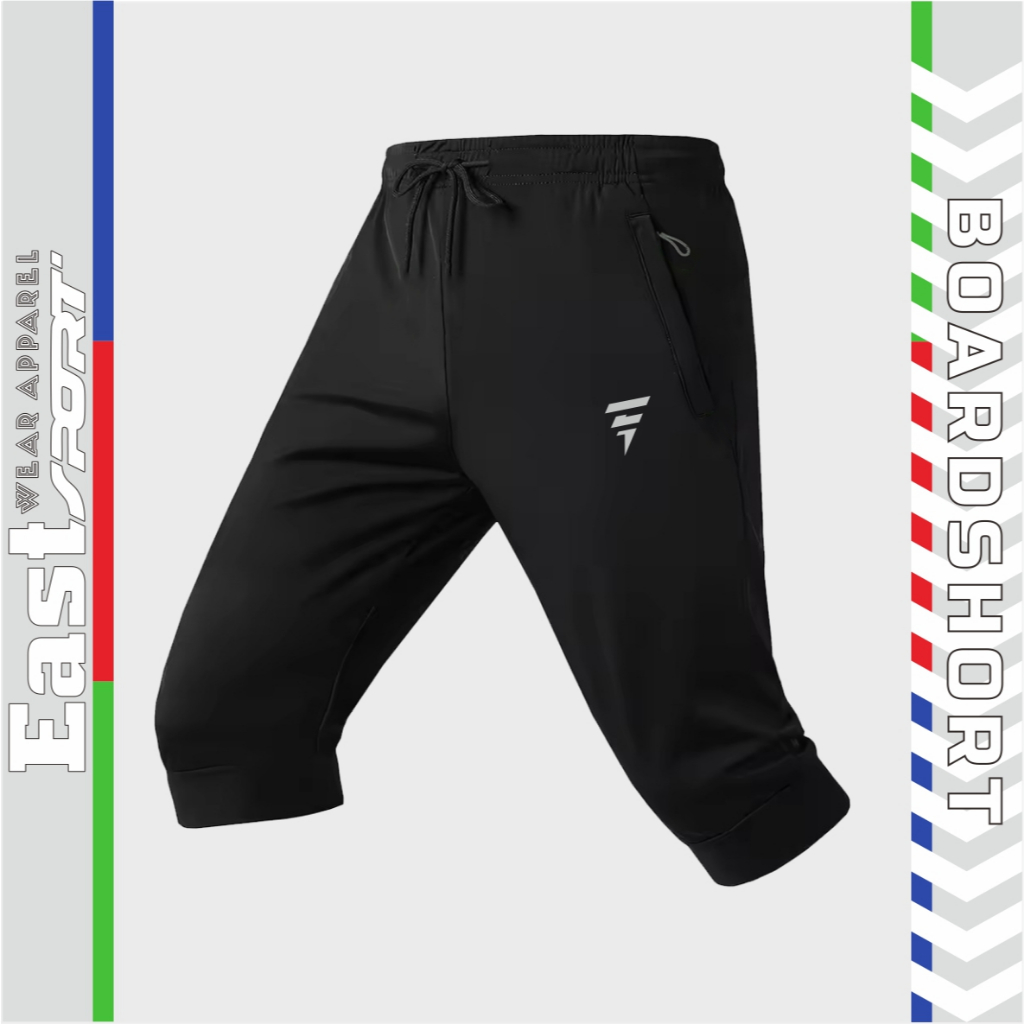 7/8 Zipper Casual Running Shorts triathlon Jogger Premium Eastsport