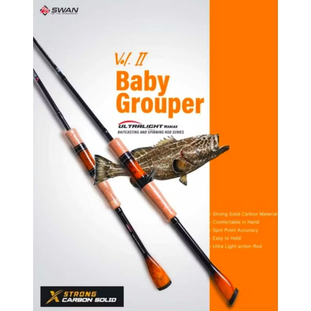 JORAN BAITCASTING SWAN BABY GROUPER VOL II UL SOLID CARBON