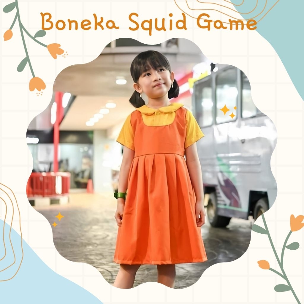 ปลาหมึกเกมตุ๊กตา COSTUME/VIRAL COSTUME/แนวโน้ม COSTUME/ HALLOWEEN COSTUME/PHOTOSHOOT COSTUME/DOLLA C