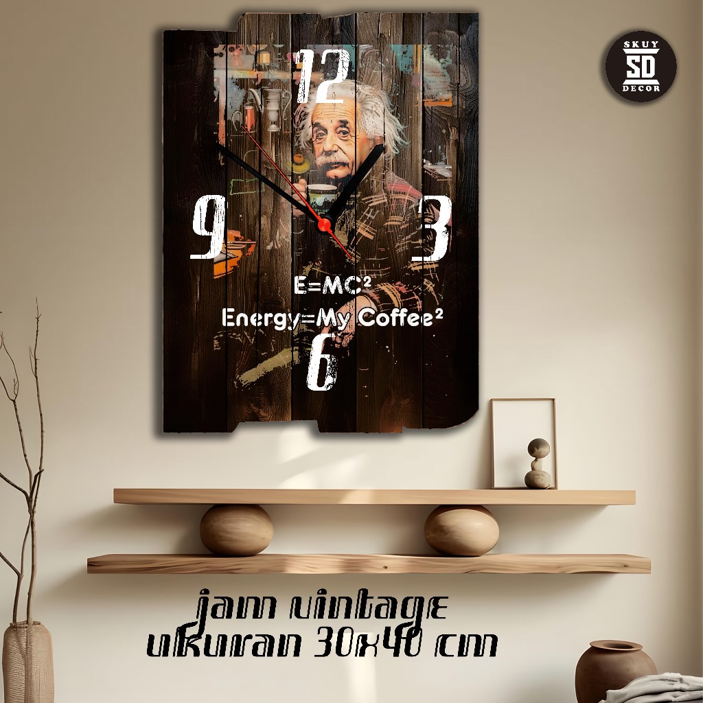 AESTHETIC WOODEN CARVED WALL CLOCK COFFEE THEME WALL DECORTATION CAFE WALL DECOR SD45