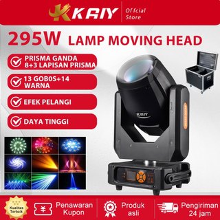 Kaiy 295W/380W Beam Light Moving Head Lampu Sorot Panggung LED 8+16+24 Prism Rainbow Effect Garansi 3 tahun
