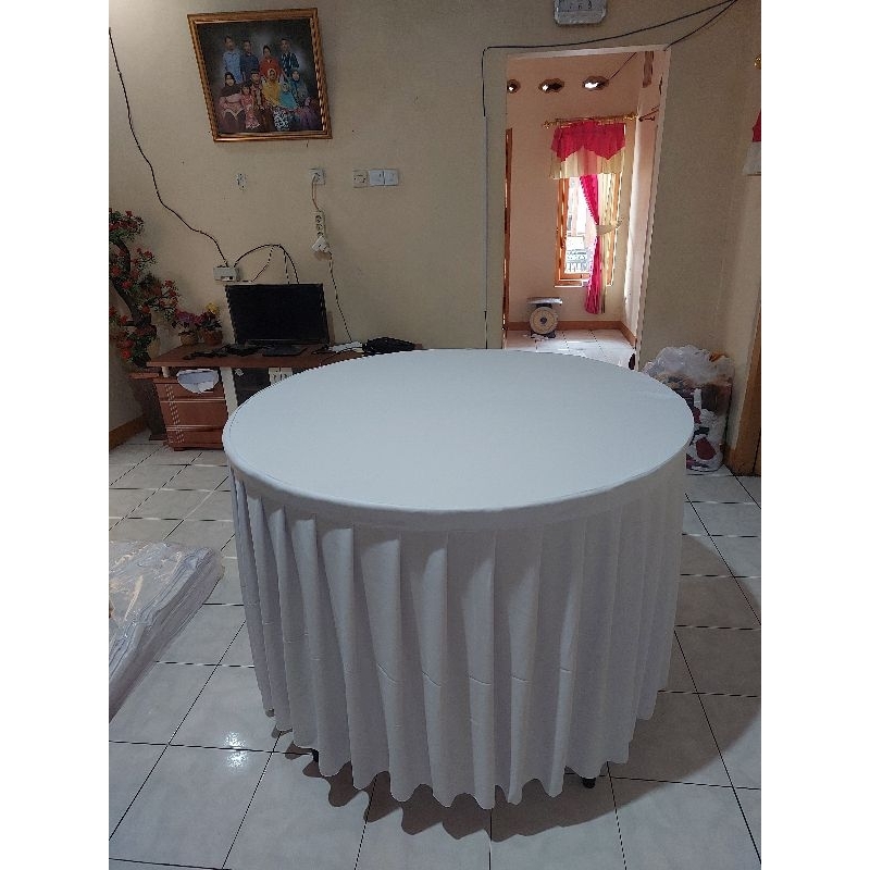 PLAIN ROUND COVER THICK LOTO FABRIC / VIP ROUND TABLE CLOTH / HOTEL ROUND TABLE COVER