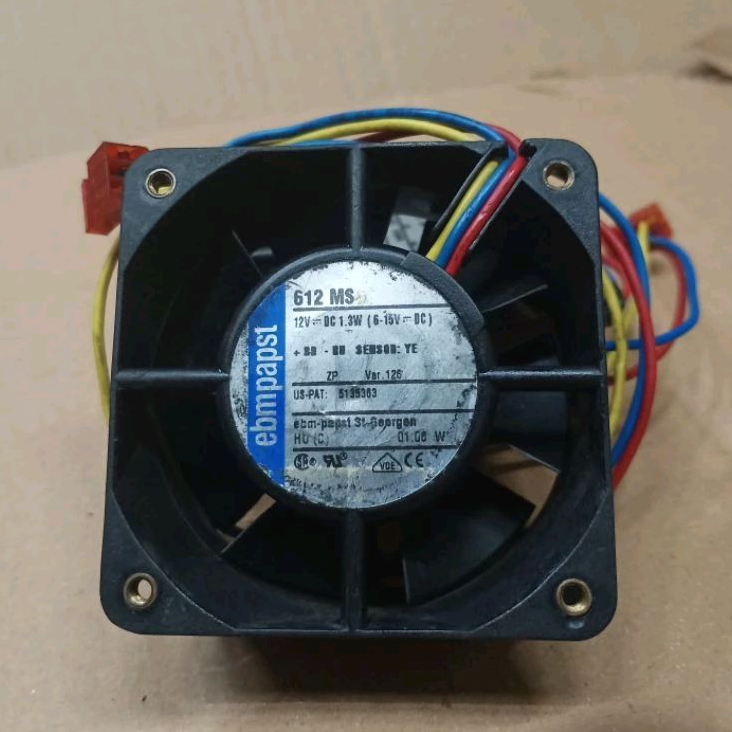 พัดลมพัดลม 6cm ebm 612ms 12volt DC, ช่วง (DC 5-15volt)
