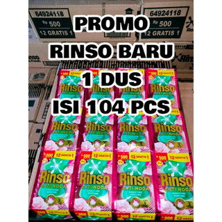 DISKON Promo 1 DUS ( 104 SACHET ) Rinso Cair Renceng kemasan 500 an GRATIS ONGKIR