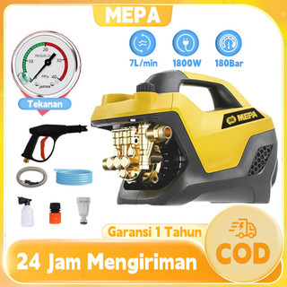 MEPA Mesin Cuci Steam Mobil & AC High Pressure Washer 500 Bar  | Garansi 1 Tahun  + Aksesoris Lengkap | Motor Induksi IP56