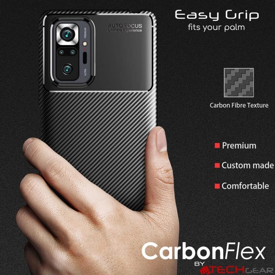 XIAOMI REDMI NOTE 10 / 10S / 10 PRO CASE AUTO FOCUS SLIM CARBON (ป้องกันเซ็นเซอร์)