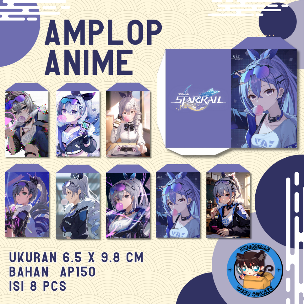 SILVER WOLF HONKAI STAR RAIL ANIME EID ENVELOPE