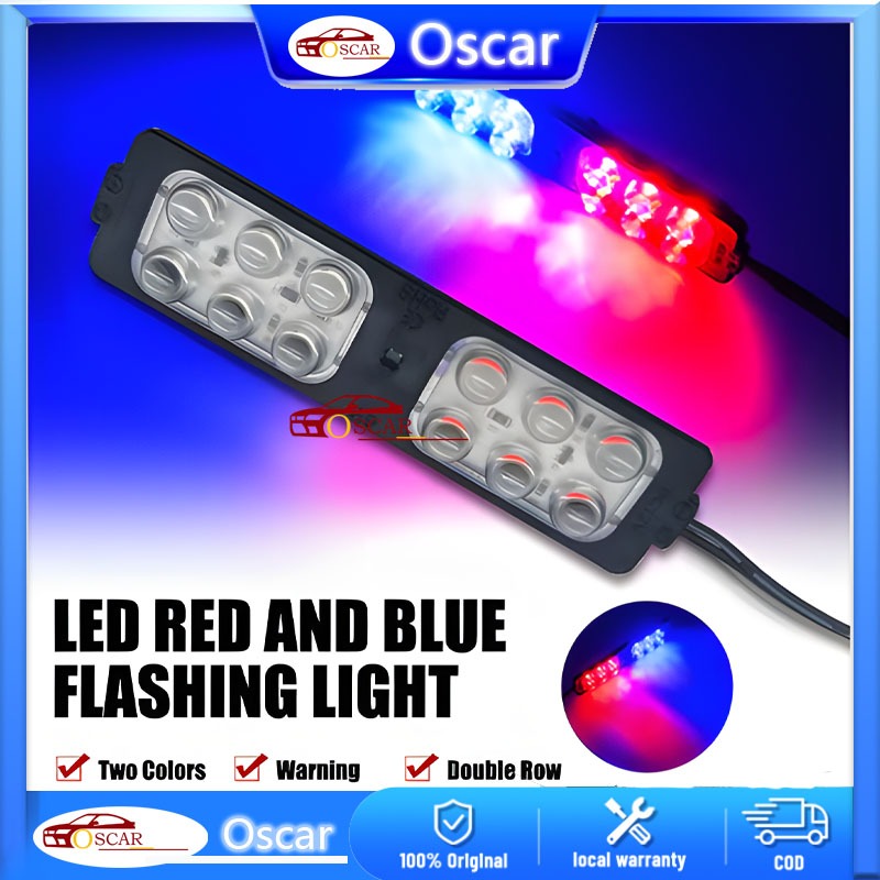 12-Eye Plasma Under-Light DC 12V/24V Universal - 12-Eye Square LED Light 6W ราคาต่อ 1 ชิ้น