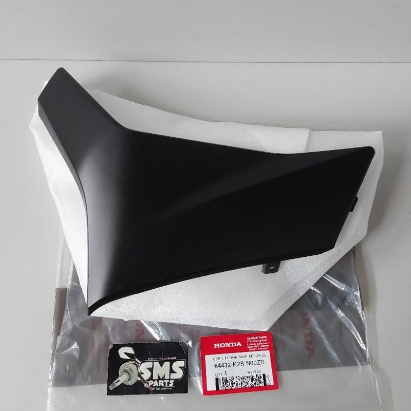 ฝาครอบ L ชั้นด้านข้างด้านล่างพักเท้าซ้าย Matte สีดํา Vario 160 Original 6432 K2S N00ZD