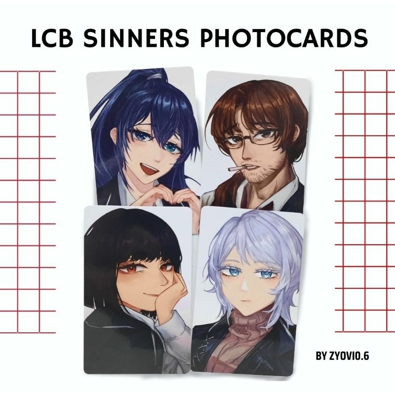 [บริษัท Limbus] LCB Sinners Photocard Pt. ฉันโดย Zyovi.06 - Ryoshu, Faust, Gregor, Hong Lu