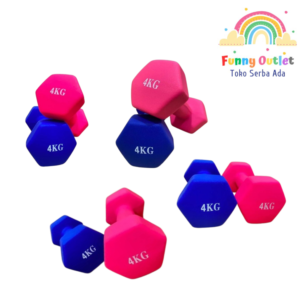 Funny Outlet - Potence Dumbbell Dumbbell Barbell Neoprene Vinyl 4 Kg