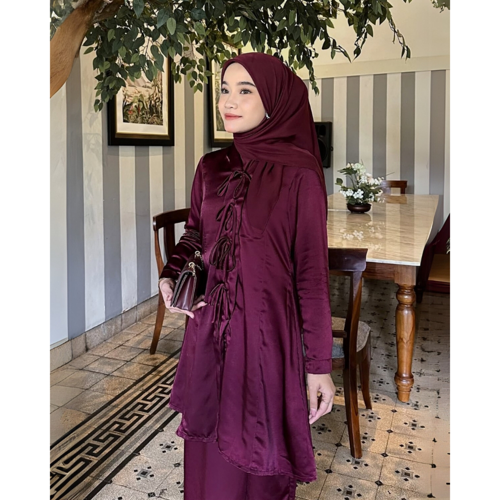 Kahlaa Baju Kurung Coquette มุสลิมเสื้อผ้าสตรีเสื้อผ้ามาเลย์หนึ่งชุด MARYAM KURUNG