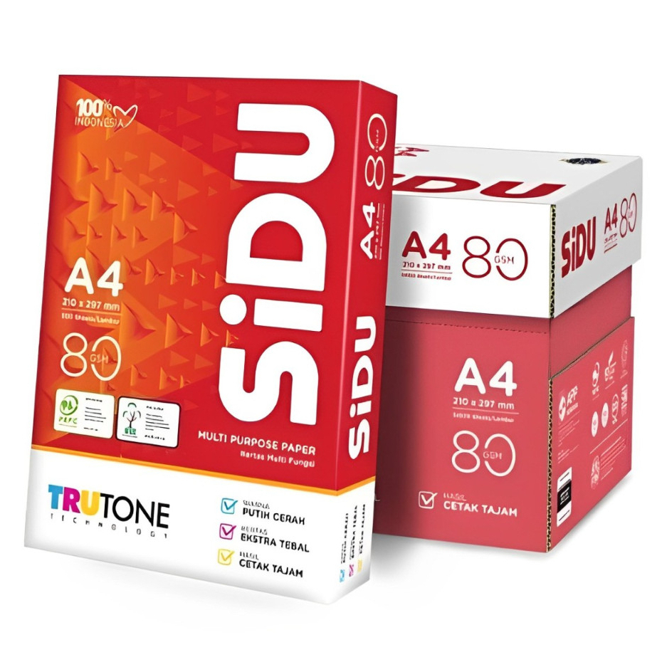 SiDU กระดาษ HVS มัลติฟังก์ชั่น A4 80 GRAM 1 RIM 500 แผ่น