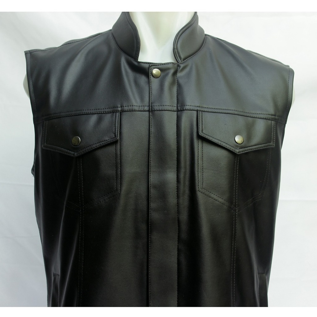 เสื้อกั๊กหนังกึ่งหนังสําหรับผู้ชาย 124 MOTORCYCLE VEST รูปที่ 4