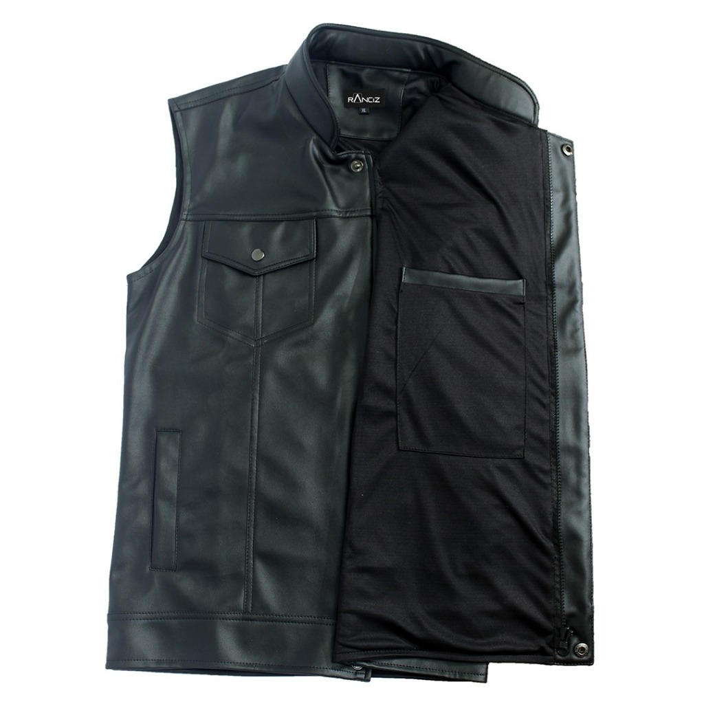 เสื้อกั๊กหนังกึ่งหนังสําหรับผู้ชาย 124 MOTORCYCLE VEST รูปที่ 5