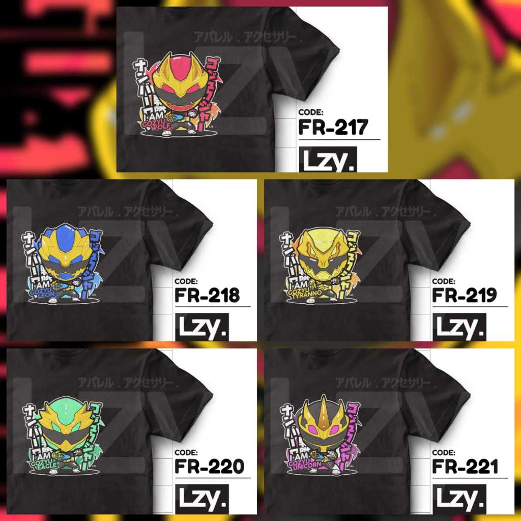 [PRE-ORDER] เสื้อยืดดีไซน์ GOZYUGER POWER POSE โดย LZY