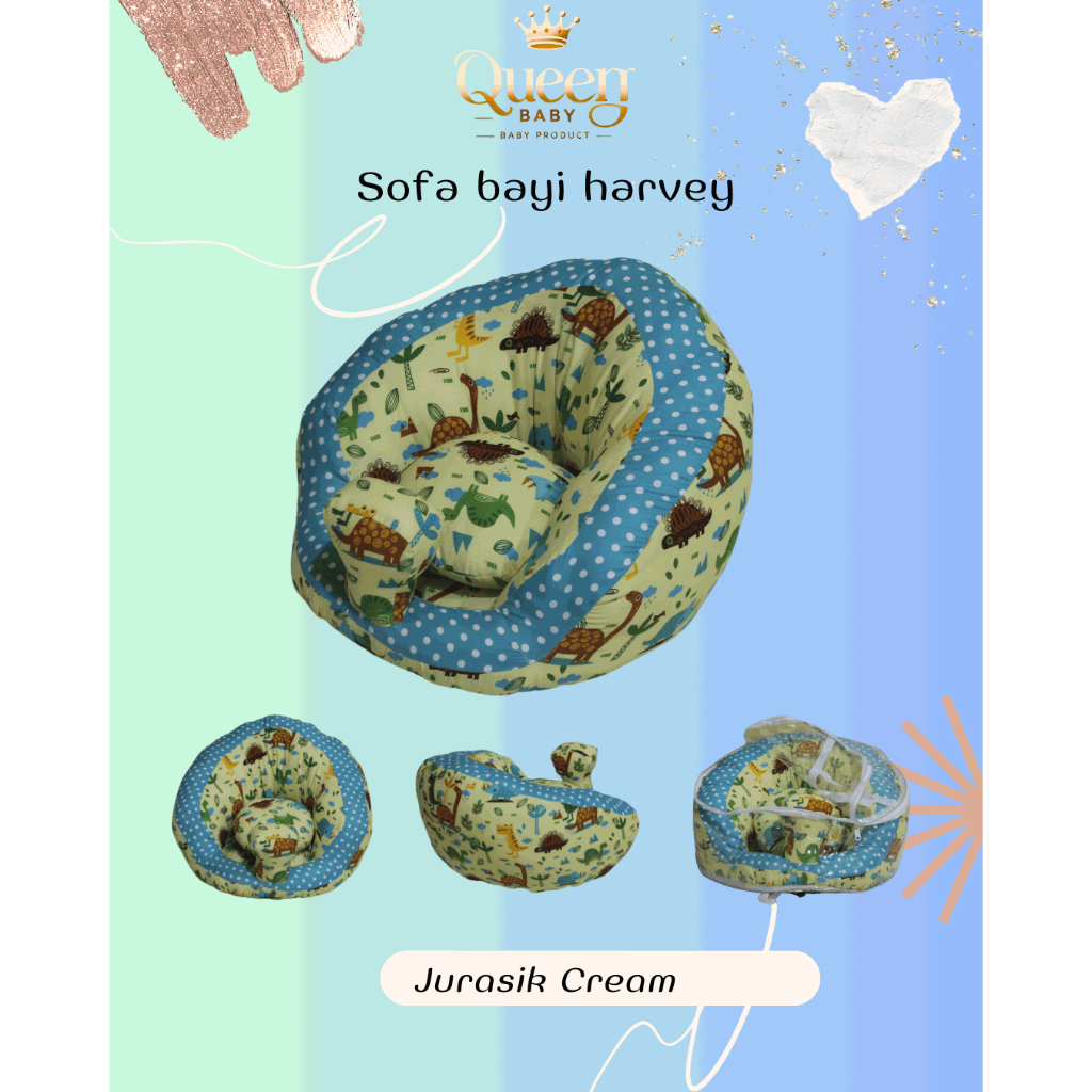 QEEN BABY - โซฟา Harvey หัดนั่งสําหรับเด็กทารก | ขนาดจัมโบ้