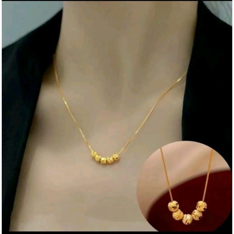 สร้อยคอไทเทเนียมผู้หญิงจี้ Boba 5