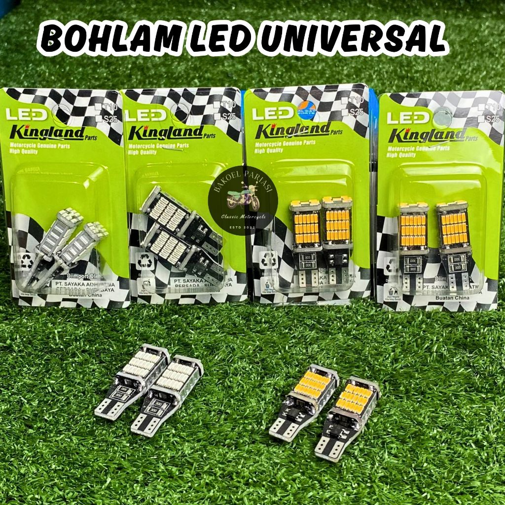 MERAH T10 Super Bright Dusk ไฟเลี้ยว, T10 Lmpu Reteng หลอดไฟ LED สําหรับรถยนต์, รถจักรยานยนต์, สีฟ้า