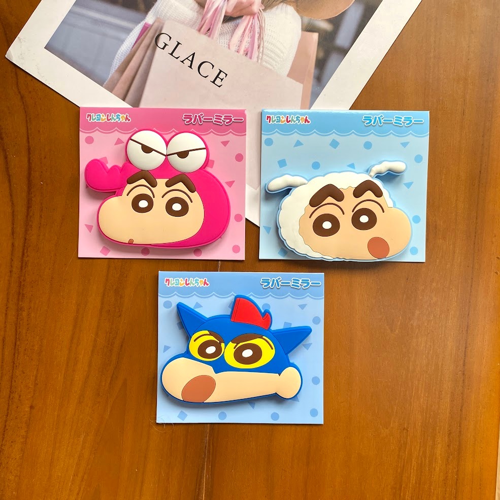 Mini Mirror Crayon Sinchan Shinchan Japan Japan Cartoon Character Mirror Shiro Sinchan Kamen Accesso