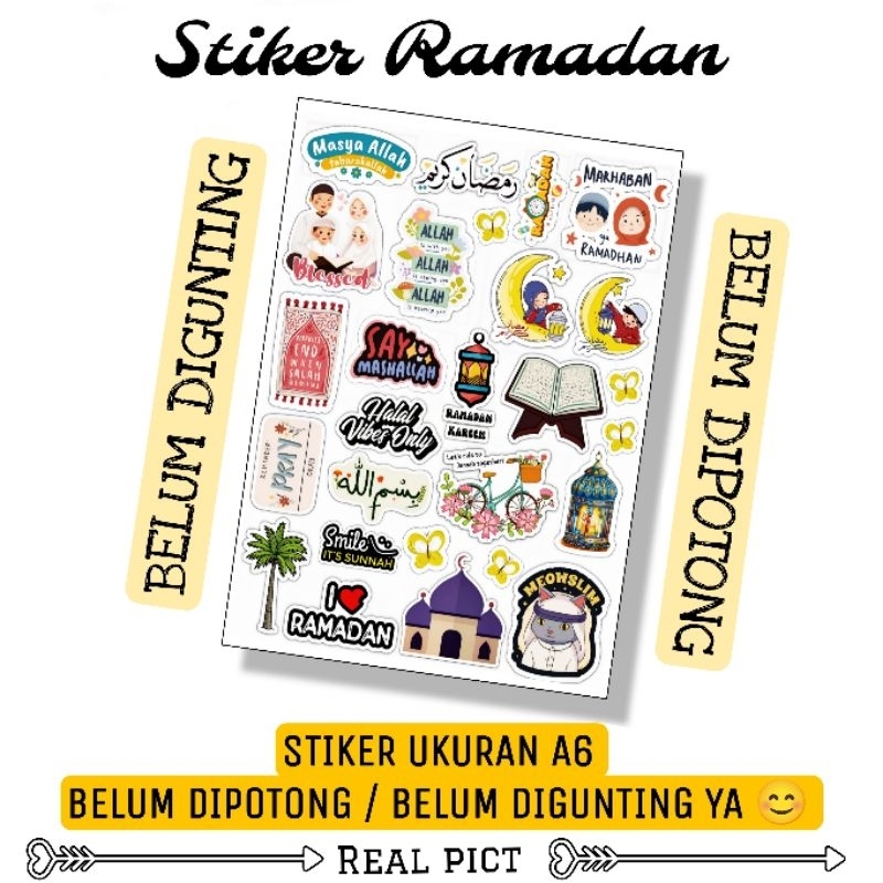 RAMADAN STICKERS / A6 SIZE VINYL STICKERS / สติ๊กเกอร์ CHARACTER น่ารัก