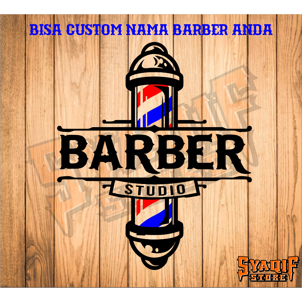 สติ๊กเกอร์ตัดแบบกําหนดเองสามารถ NAMES BARBER SHOP BARBERSHOP HAIR CUT