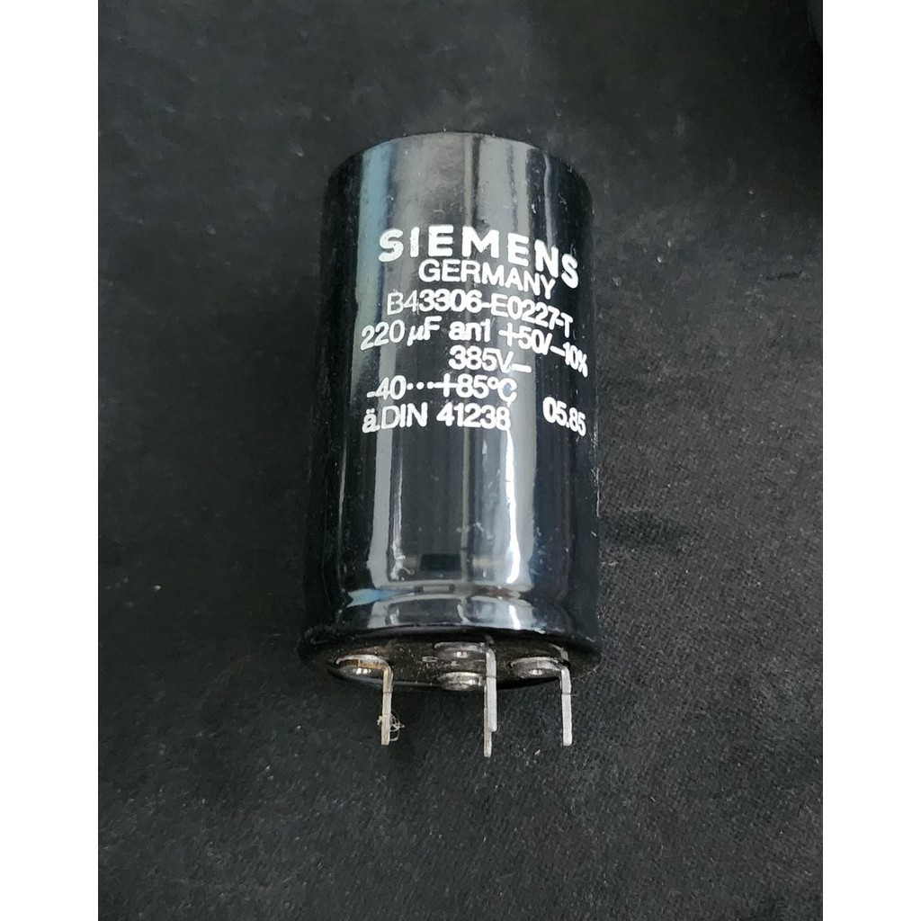 Elco Capacitor 220uf 385V 50V Siemens Germany - ของแท้