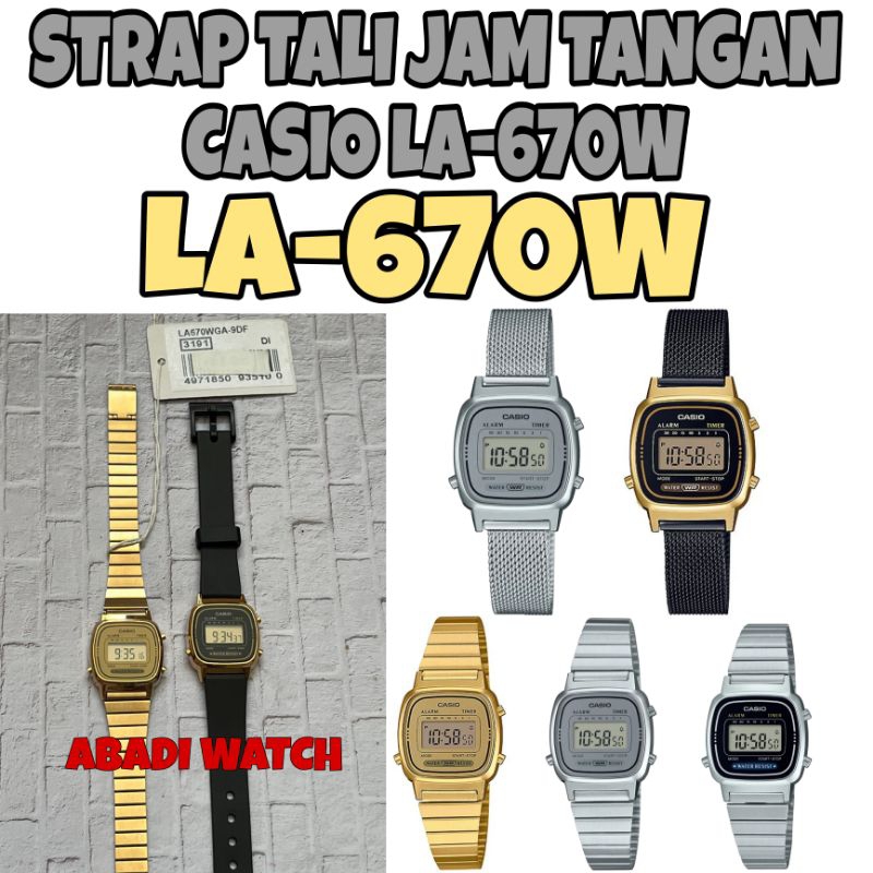 Casio LA 670W LA-670W LA670W RUBBER CASIO RUBBER สายนาฬิกา