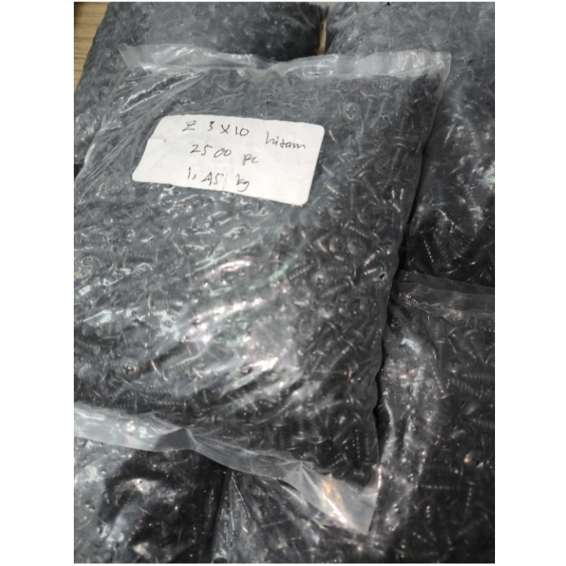 สกรูแตะตัวเองแบบ Cross Slot (สีดํา) 3x10 / 4x12 / 5x8 / 5x14 / 5x16 มอเตอร์ไซค์ / จักรยาน