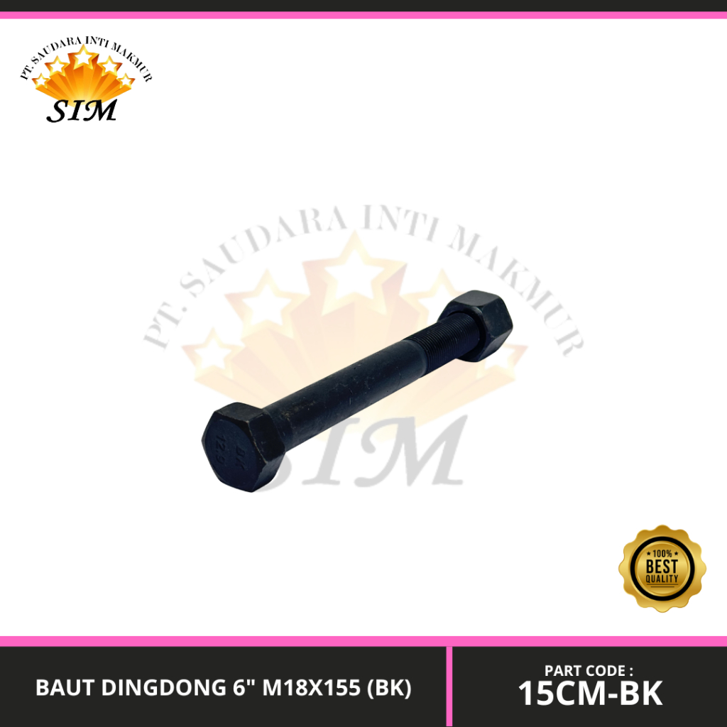 Dingdong Bolt 6" M18X155 (BK) - 15CM-BK