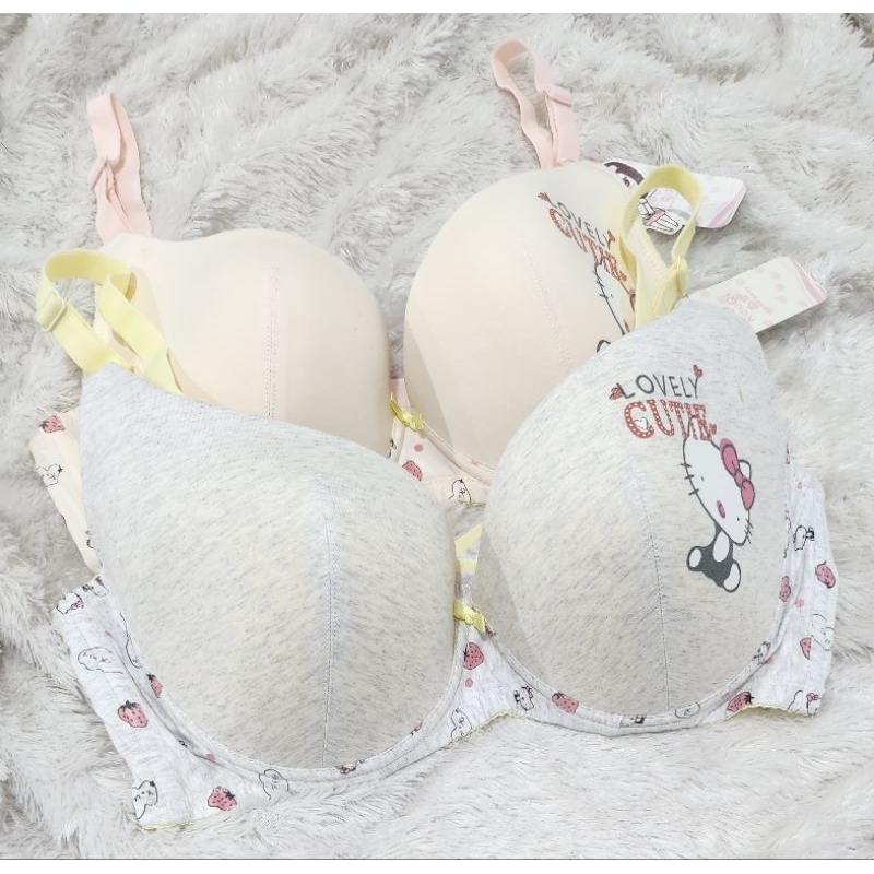 [บรรจุ 2 ชิ้น] Busuy Cup Jumbo Bra Thin Foam Wire Size 34-40 Cup C bh 805