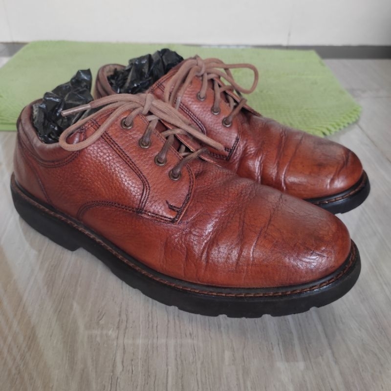 Dockers Mens Shelter Casual Oxford Low Boots หนังสีน้ําตาลแท้ขนาด 46 พื้นรองเท้า 29-30 ซม.