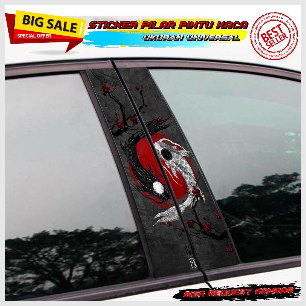 CAN REQ IMAGE/PHOTO - YIN YANG Edition Universal Car Window Door Pillar Sticker