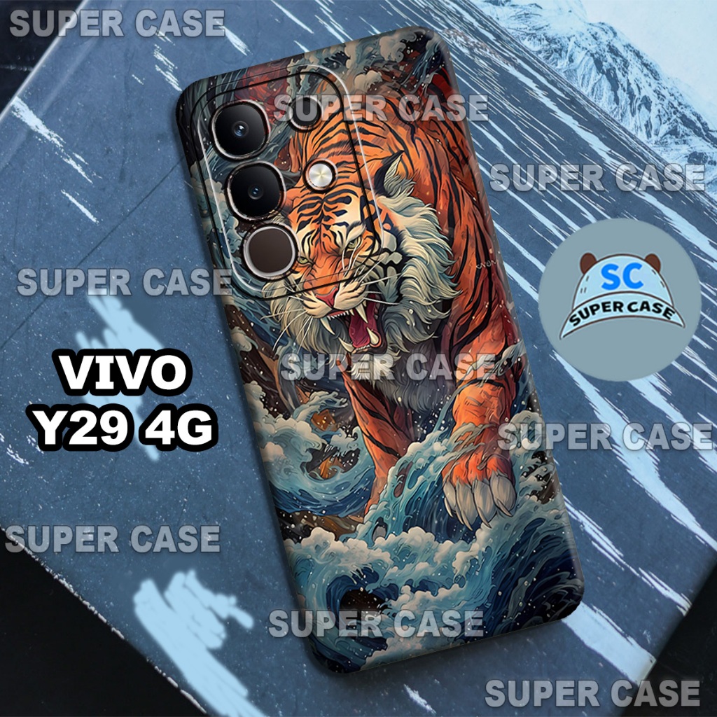 (Q2) เคสอ่อน Procamera ใหม่ล่าสุดสําหรับ VIVO Y29 4G HP | เสือ MOTIF | VIVO Y29 4G I Casing VIVO Y29
